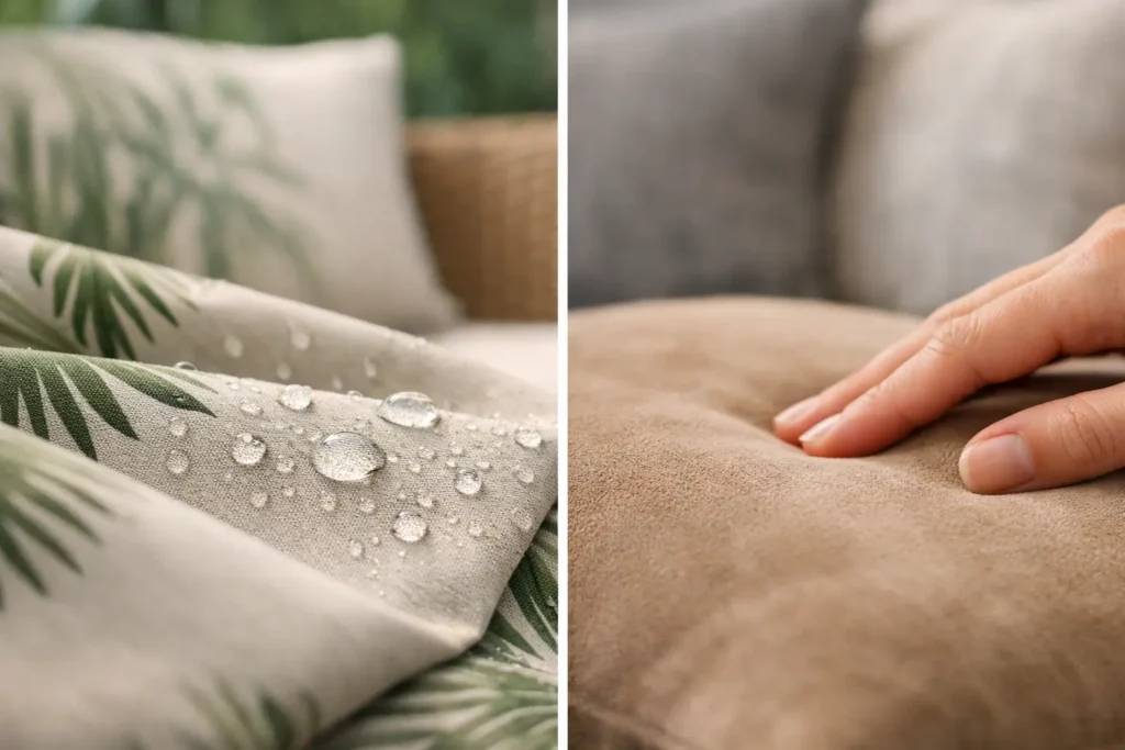 Tecido Acquablock ou Suede: qual escolher?