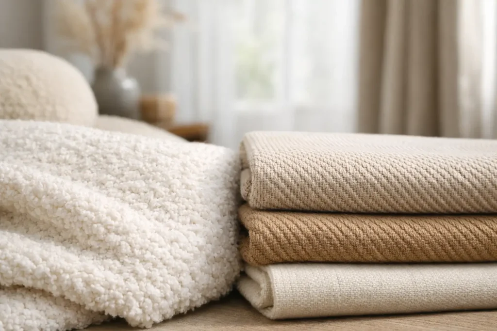 Bouclé ou sarja decorativa: qual escolher?