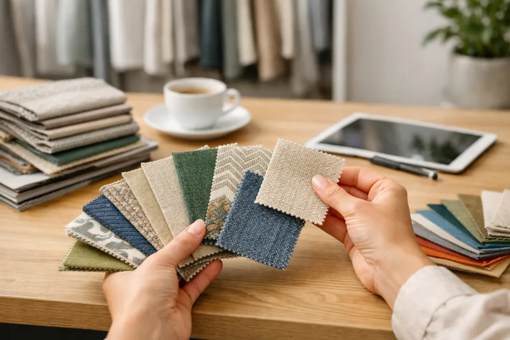 Como pedir amostras de tecidos decorativos