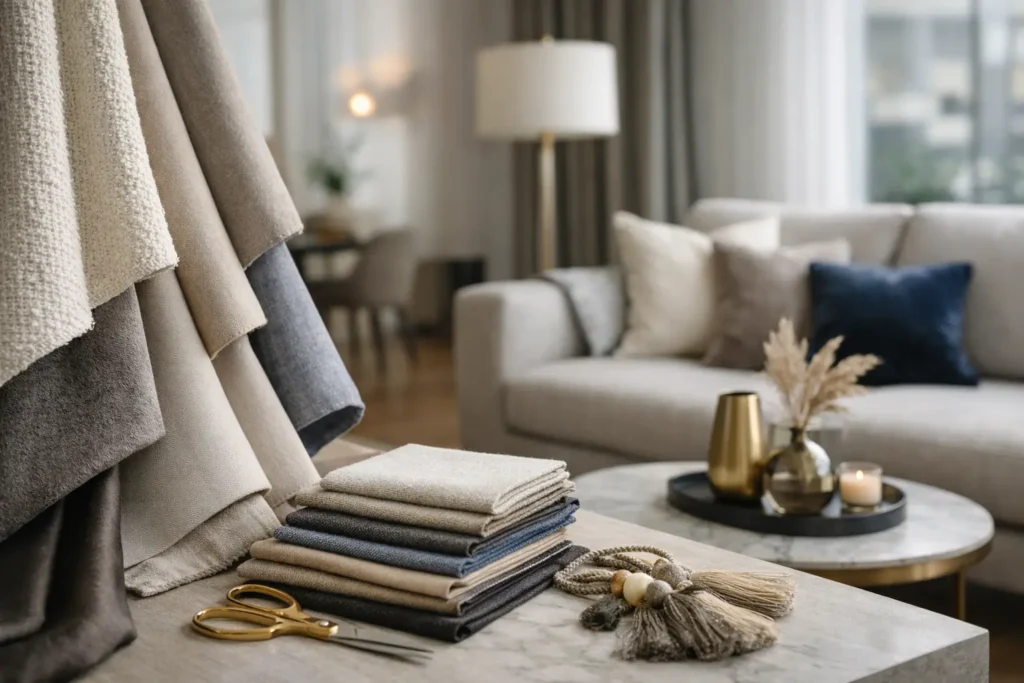 Como harmonizar tecidos em interiores premium