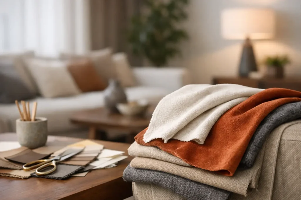 Qual tecido valoriza projetos de interiores?