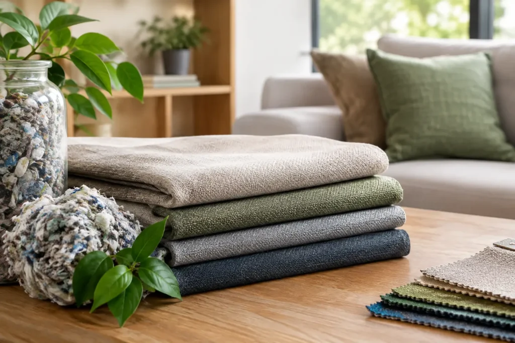 Tecidos reciclados premium para interiores